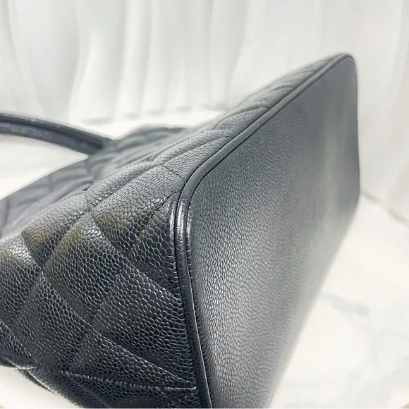 Chanel Black Caviar Leather Quilted Tote Bag - Picture 8 of 11